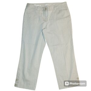 Ann Taylor Loft Original Crop Pants Like New Stretchy Size 10 Light Khaki